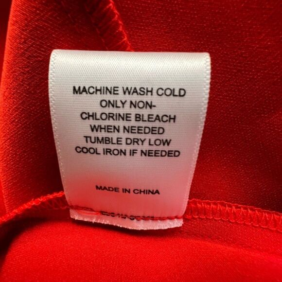 Gibson Latimer Red Short Sleeve Ruffle Back Midi Dress – Size 10 - Picture 6 of 7